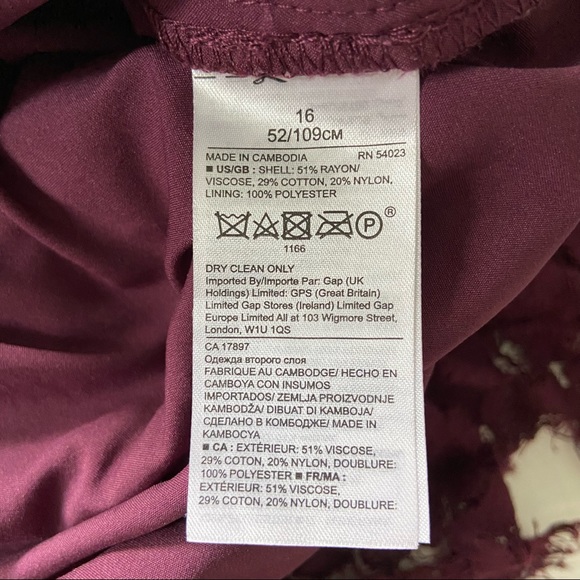 Banana Republic Burgundy Bordeaux Kiss Lace Trumpet Midi Dress - Picture 6 of 8